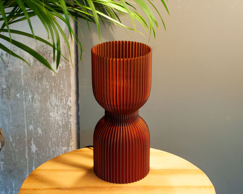 DIABOLO Table Lamp Eco-Friendly Amber Lamp 3D Printed with Recycled PETG Material, for use with LED Bulbs image 8