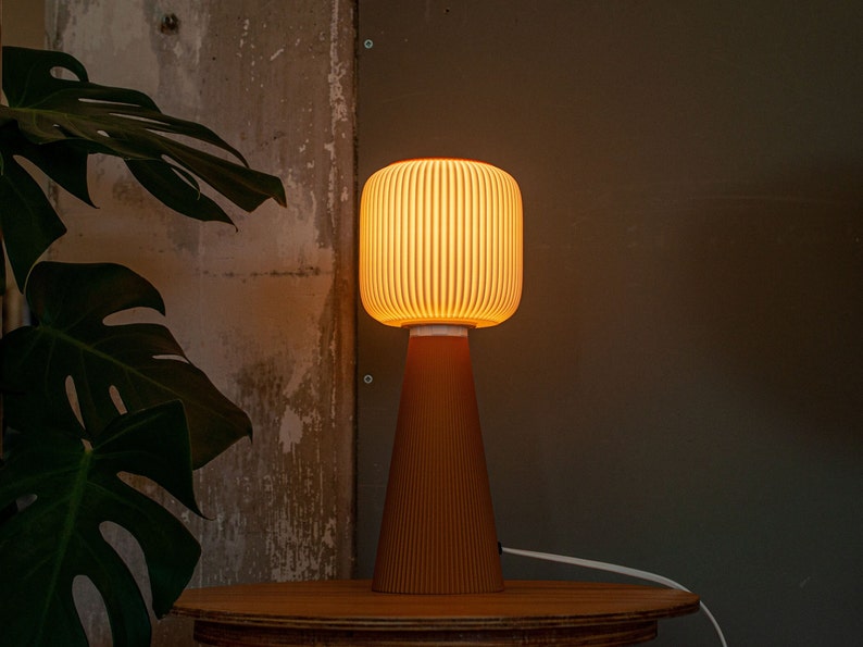 TODAI x OCHRE Table lamp Mid century modern design, 3D Printed E27/E26 minimalist light image 3