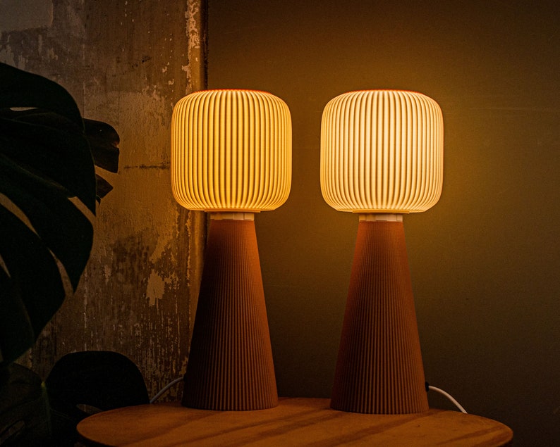 TODAI x OCHRE Table lamp Mid century modern design, 3D Printed E27/E26 minimalist light image 5