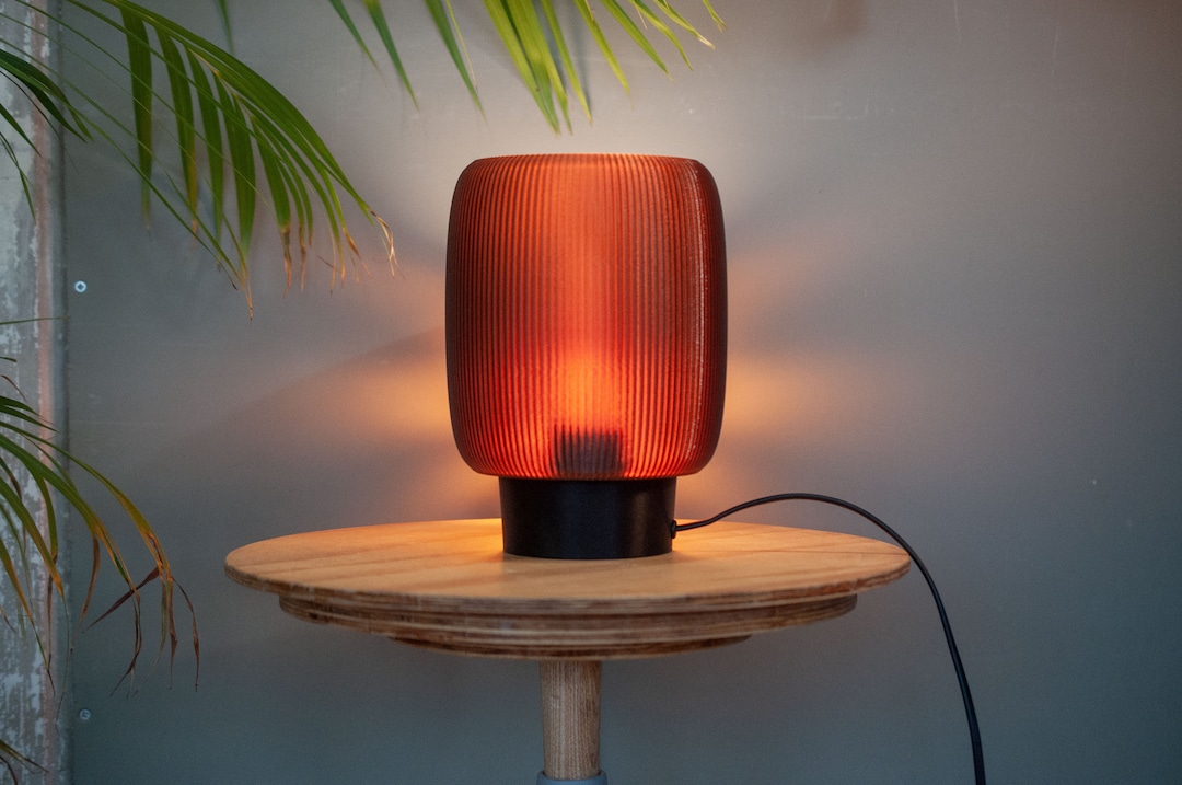 Table lamp TORO x AMBER, retro minimal design 3d printed bedside lamps