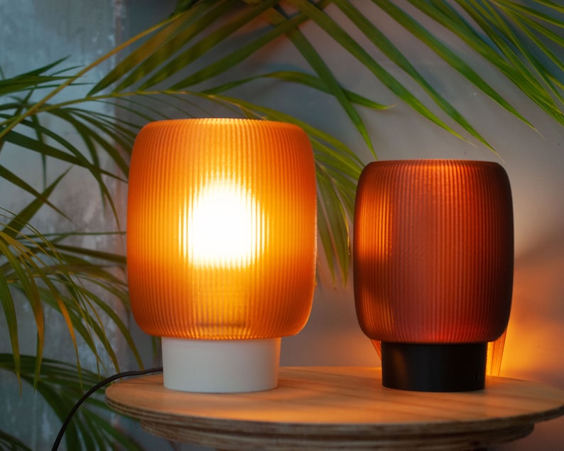 Table lamp TORO x AMBER, retro minimal 3D printed bedside lamps zdjęcie 2