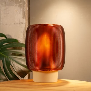 Tischlampe TORO x AMBER, minimalistische 3D-gedruckte Nachttischlampen im Retro-Stil Bild 8