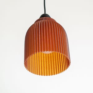 Hängelampenschirm AMBER Retro-Minimaldesign, hängende Pendelleuchte NUR LED Bild 1