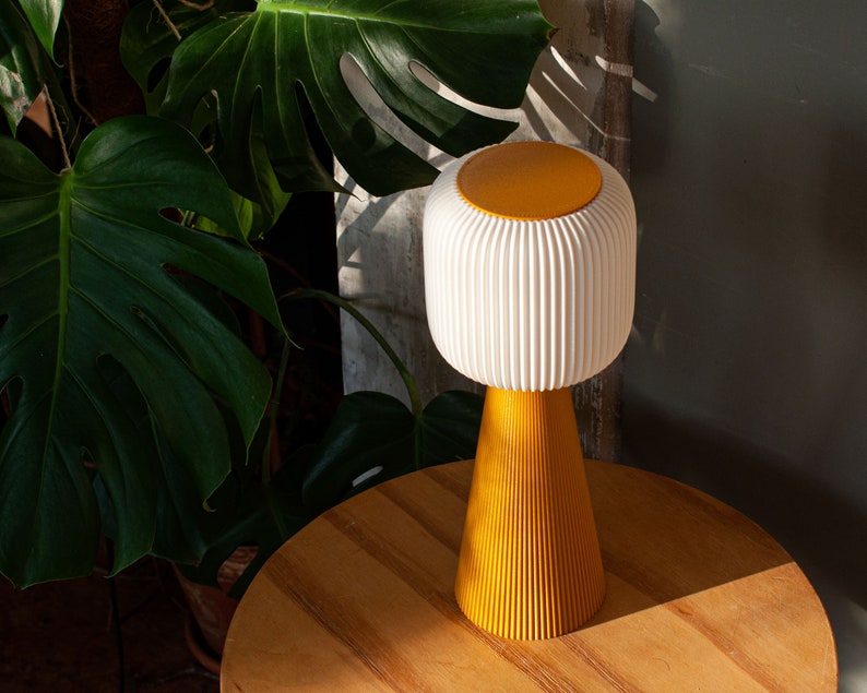 Lámpara de mesa TODAI x OCHER Diseño moderno de mediados de siglo, luz minimalista E27/E26 impresa en 3D imagen 1