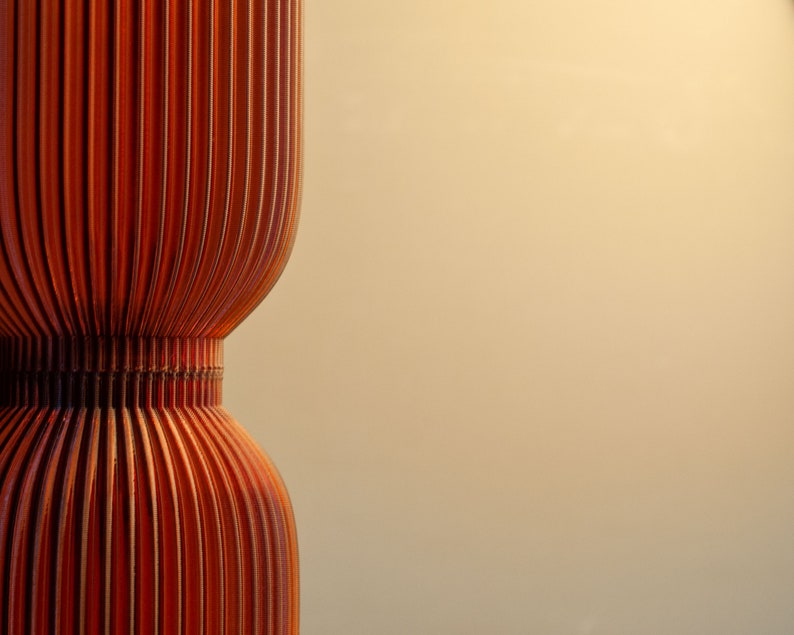 DIABOLO Table Lamp Eco-Friendly Amber Lamp 3D Printed with Recycled PETG Material, for use with LED Bulbs image 9