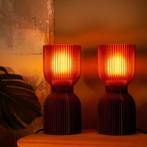 DIABOLO Table Lamp Eco-Friendly Amber Lamp 3D Printed with Recycled PETG Material, for use with LED Bulbs image 6