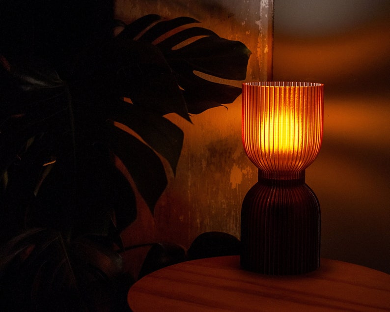 DIABOLO Table Lamp Eco-Friendly Amber Lamp 3D Printed with Recycled PETG Material, for use with LED Bulbs image 5