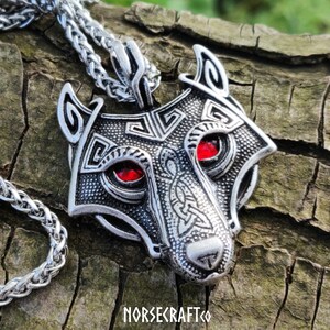Warg Norse Wolf Fenrir Pewter Pendant Leather Necklace New Thor Odin Viking 
