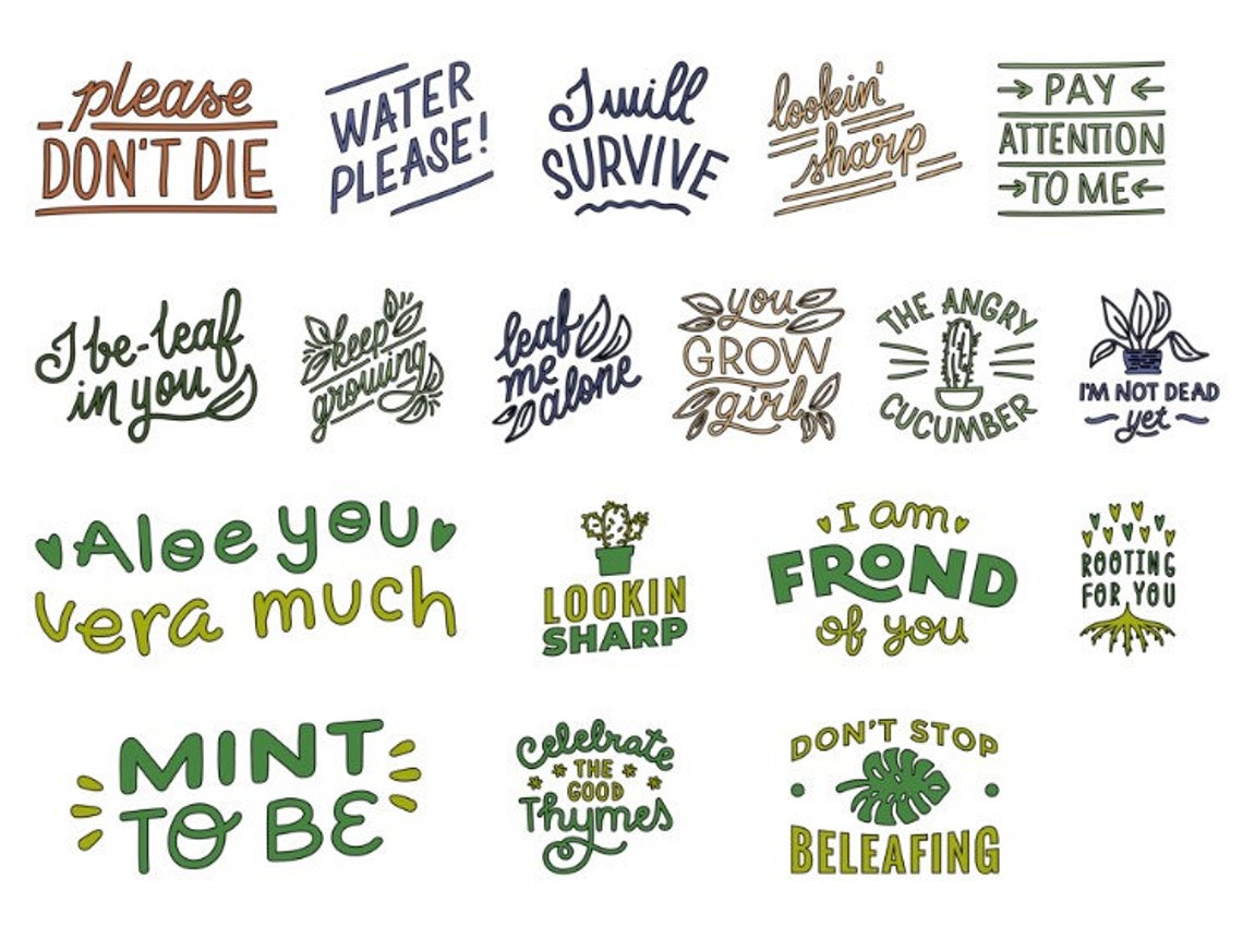 Flower pot Plant pot Plant quote Plant addict Plant Etsy