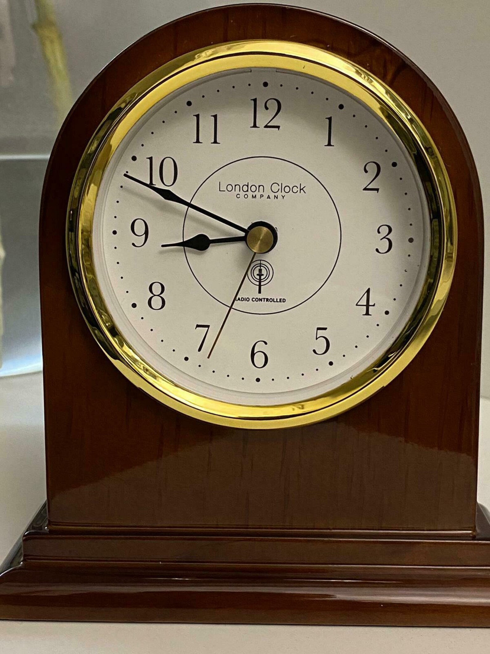 London Clock Company Wooden Radio Controlled Mantel Clock Etsy