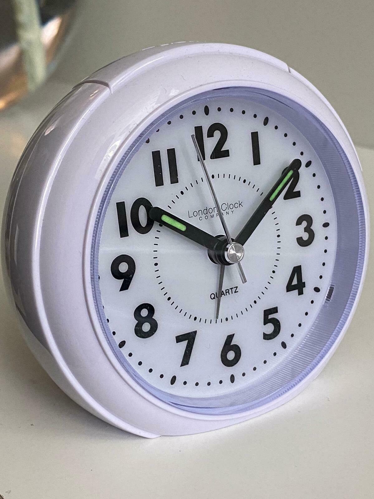 London Clock Company White Alarm Clock 32500 Etsy UK