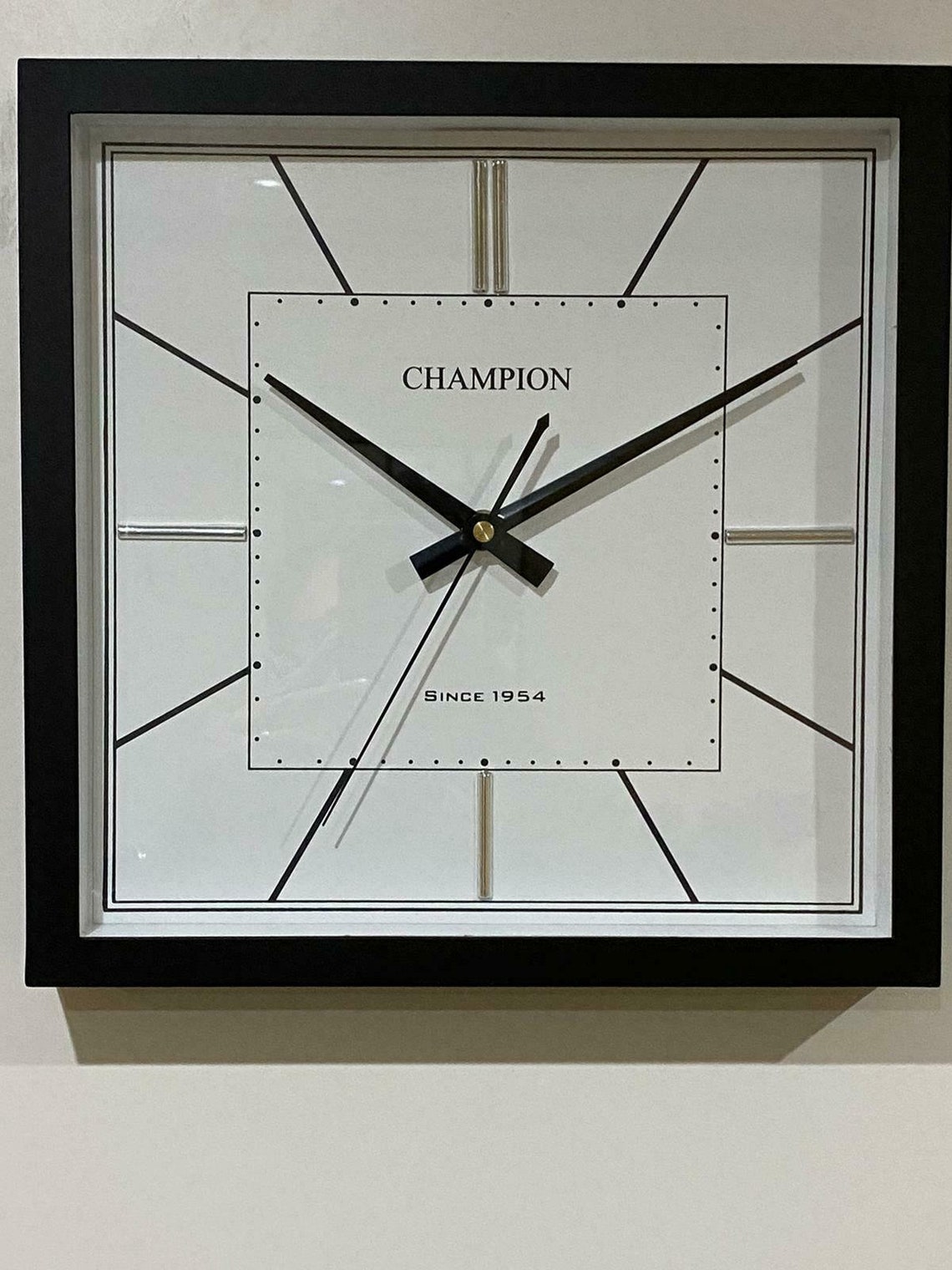 Champion Square Wall Clock 000483 Etsy