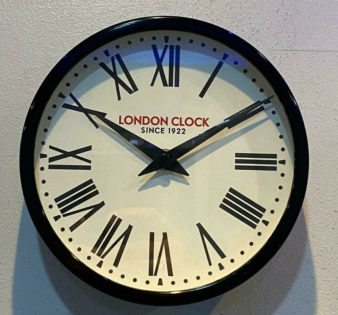 London Clock Company Black Station Wall Clock 00093 Etsy