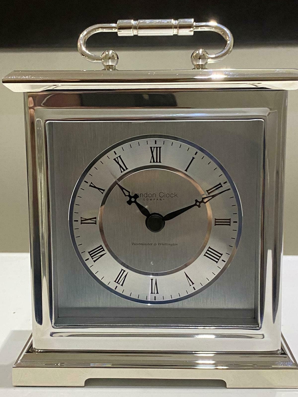 London Clock Company Silver Finish Carriage Clock 03036 Etsy