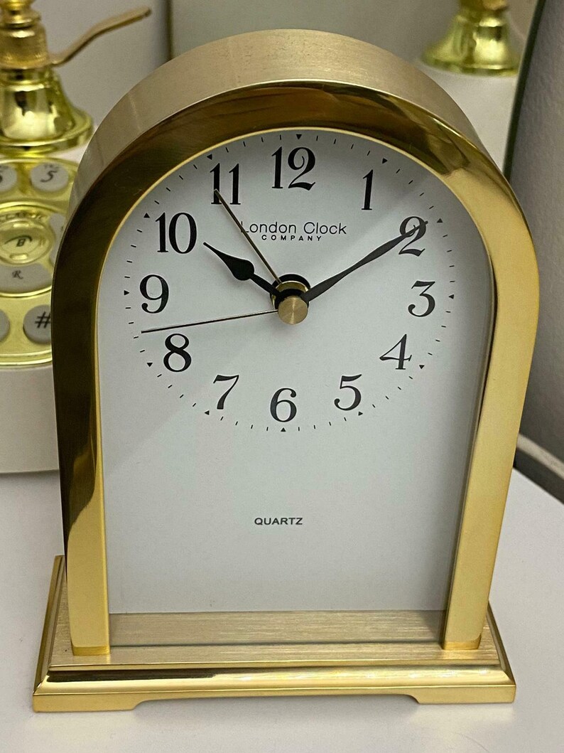 London Clock Company Golden Frame Alarm Clock 03071 Etsy