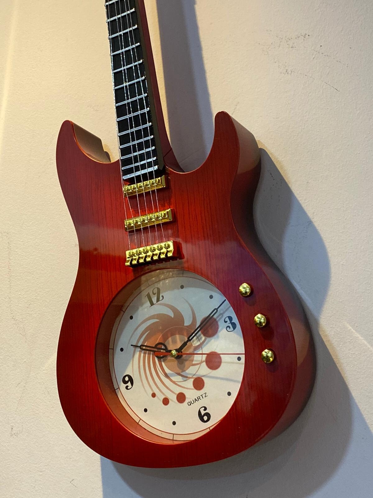 Musical Guitar Wall Clock 000571 Etsy