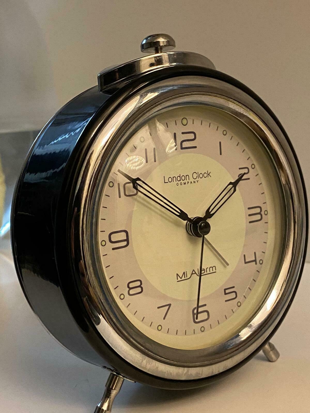 London Clock Company Round Metal Alarm Clock LC17040B Etsy