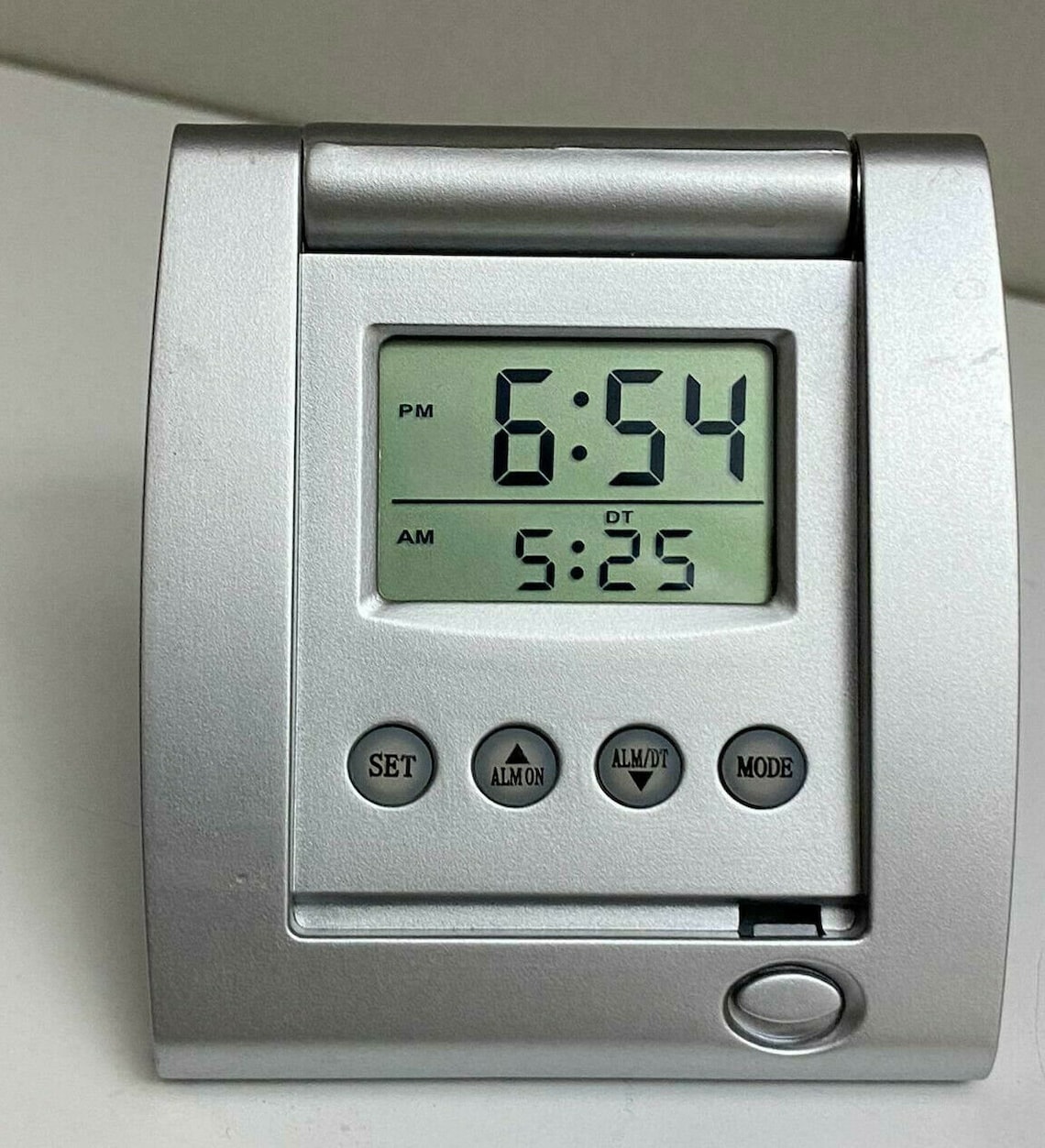 Marks And Spencer Silver Colour Alarm Clock 3586 Etsy