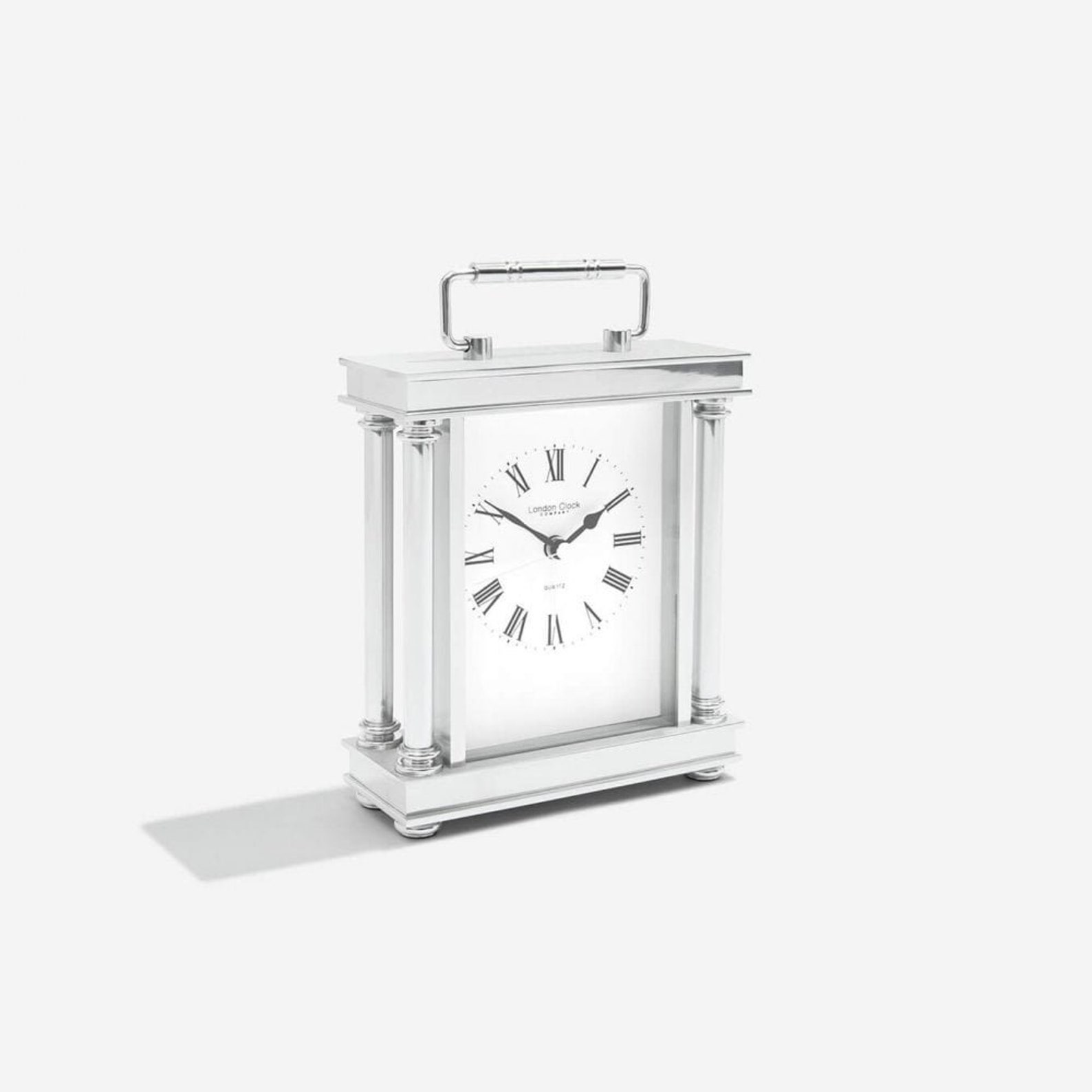 London Clock Company Silver Finish Carriage