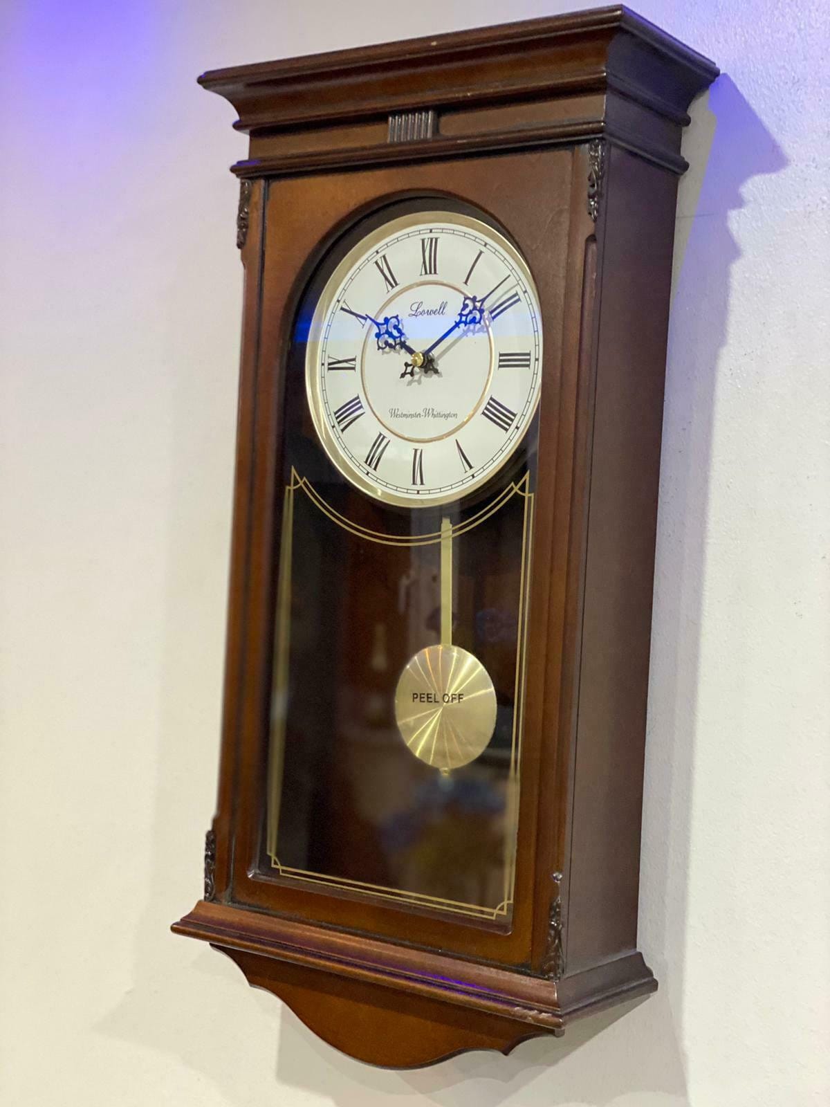London Clock Company Pendulum Mahogany Finish Wall Clock Etsy