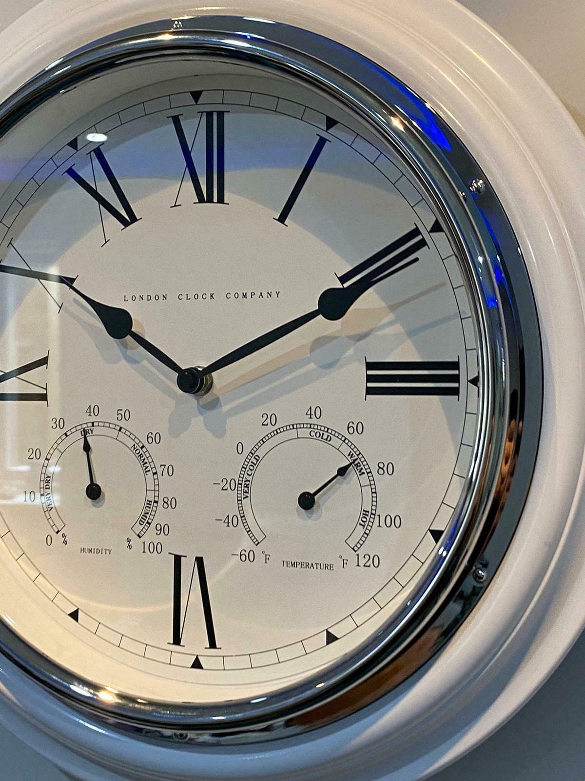 London Clock Company Wall Clock With Temperature And Humidity Etsy