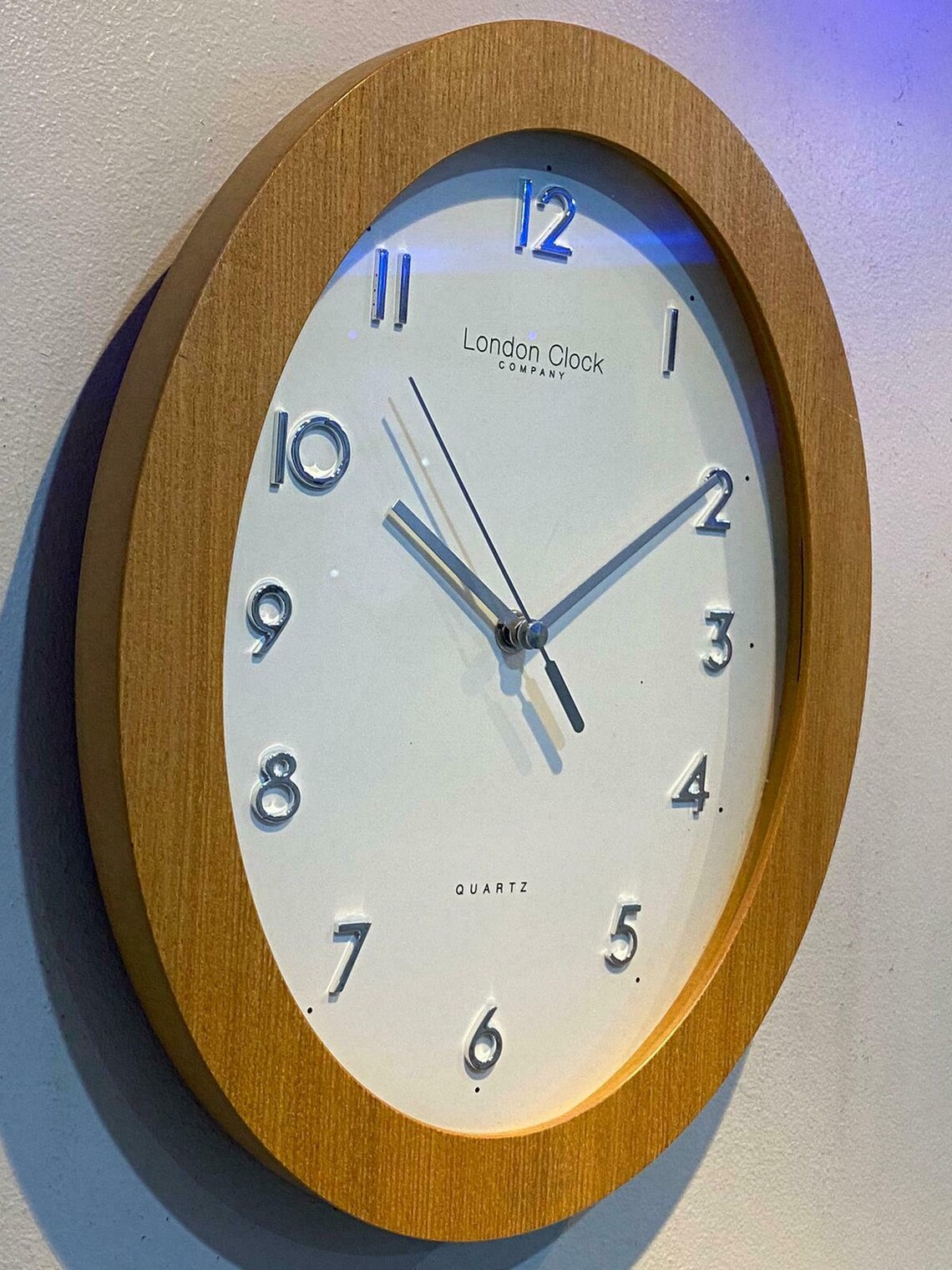 London Clock Company Oval Wooden Wall Clock 22249 Etsy