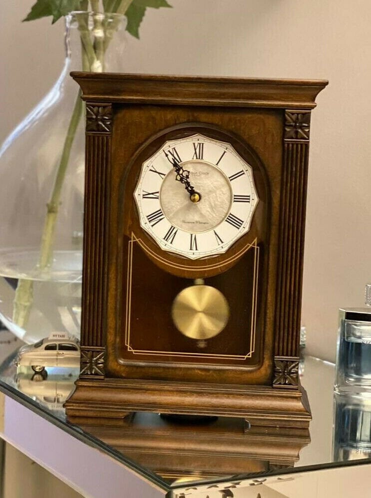 London Clock Company Wooden Pendulum Mantel Clock 07052 Etsy