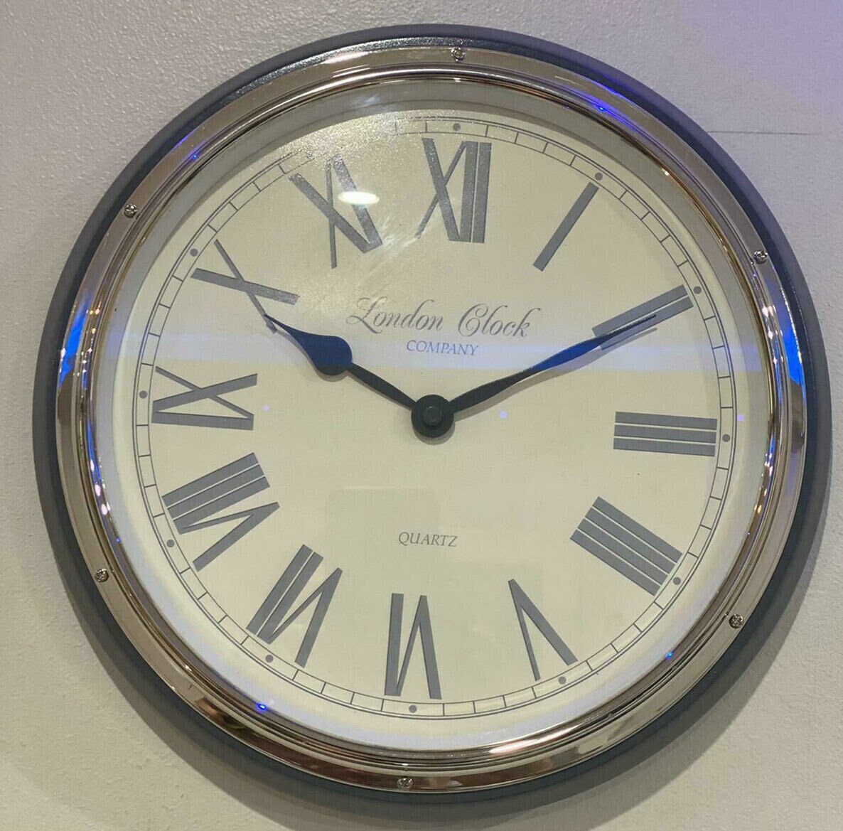 London Clock Company Silver Wall Clock 000307 Etsy