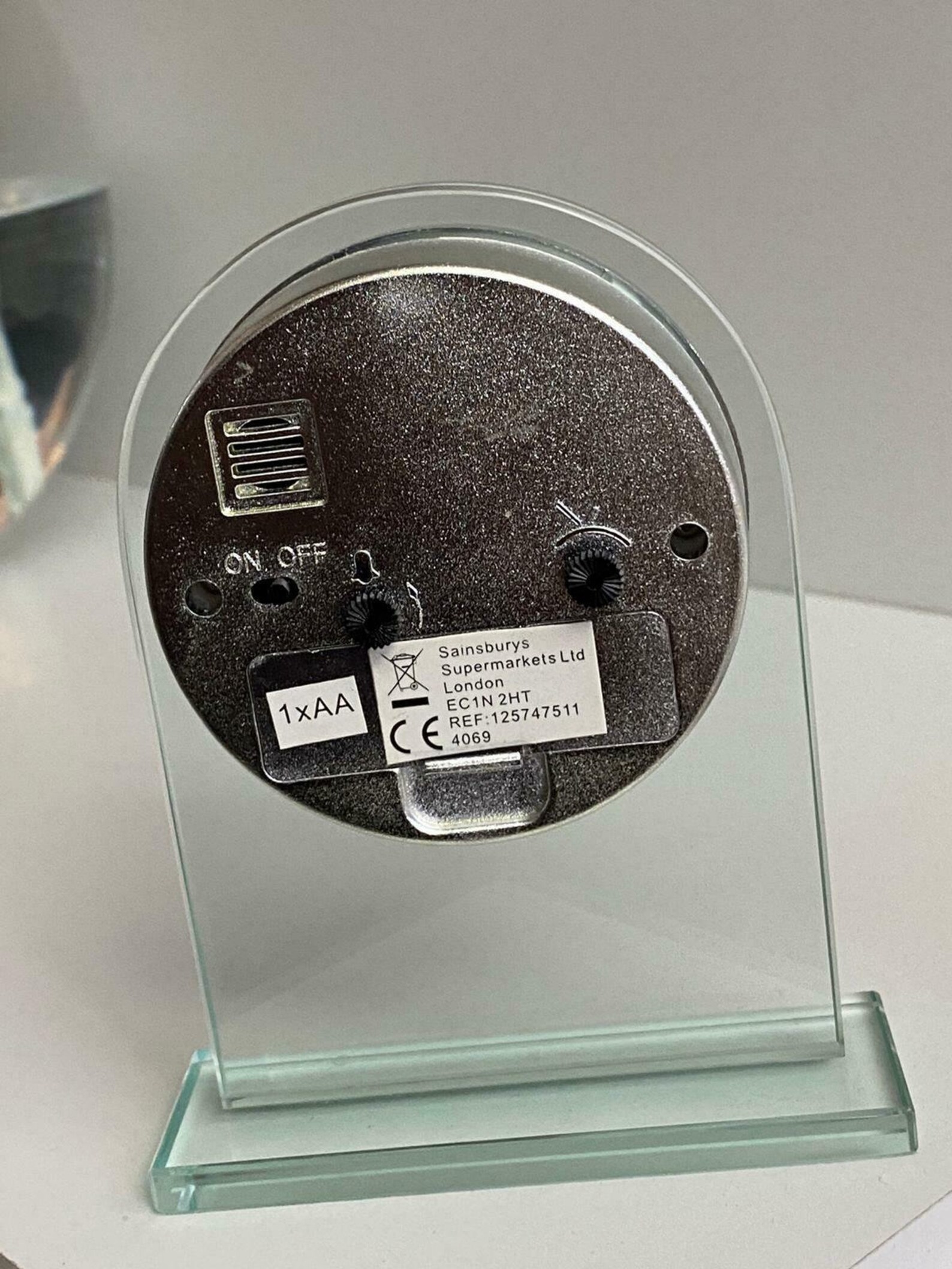 Sainsburys Glass Arch Top Mantel Alarm Clock 4069 Etsy