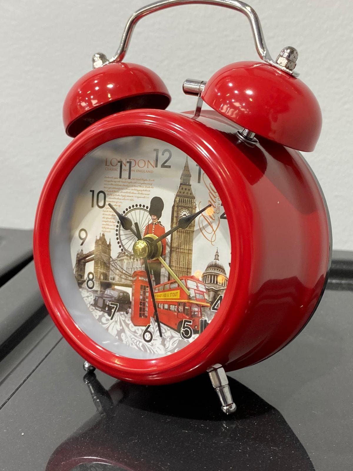 Red Twin Bell Alarm Clock 000595 Etsy
