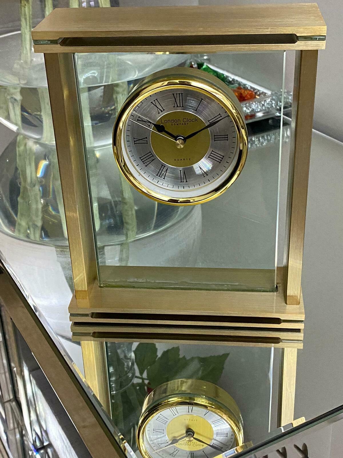 London Clock Company Gold Flat Top Mantel Clock 04105 Etsy