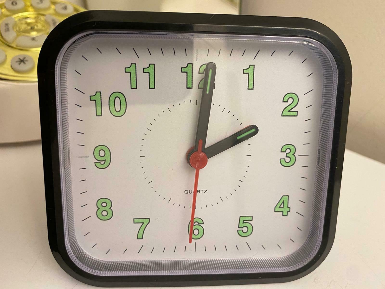 Bed Side Black Square Plastic Alarm Clock 000150 Home Décor Home