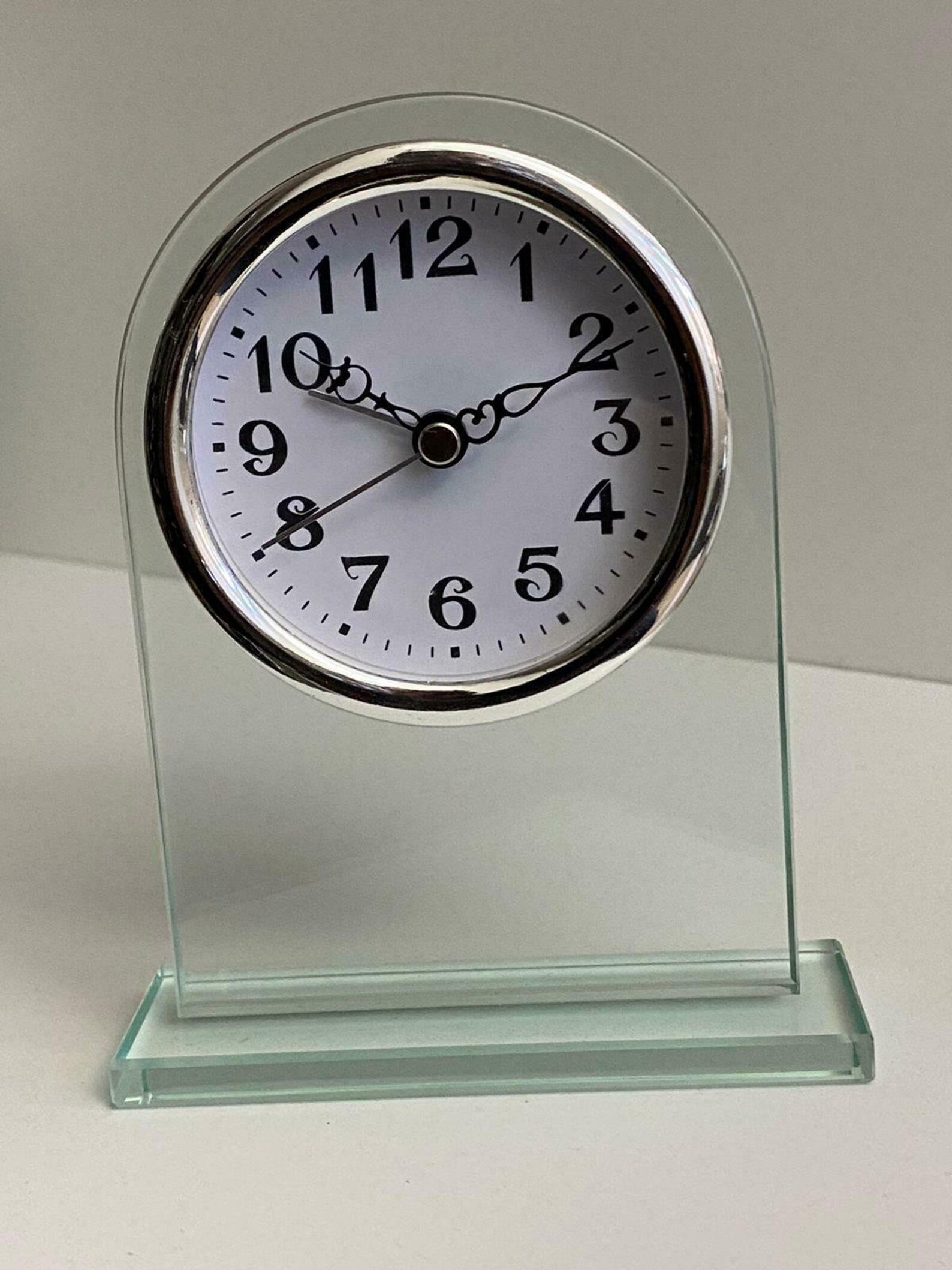 Sainsburys Glass Arch Top Mantel Alarm Clock 4069 Etsy