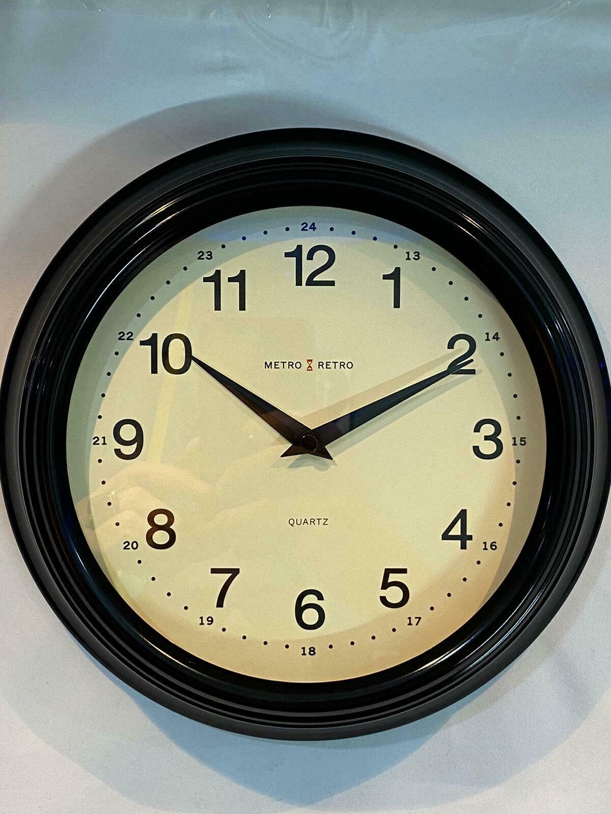 Wooden Case Black Retro Wall Clock 000248 Etsy