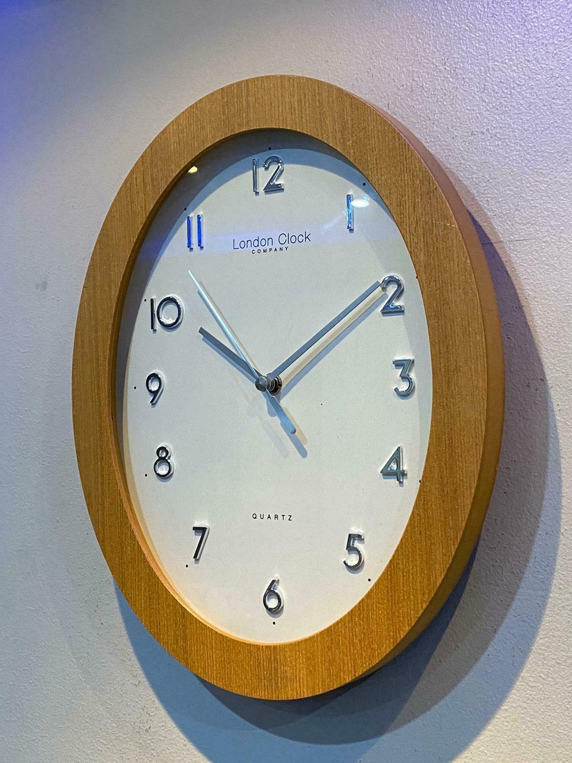 London Clock Company Oval Wooden Wall Clock 22249 Etsy