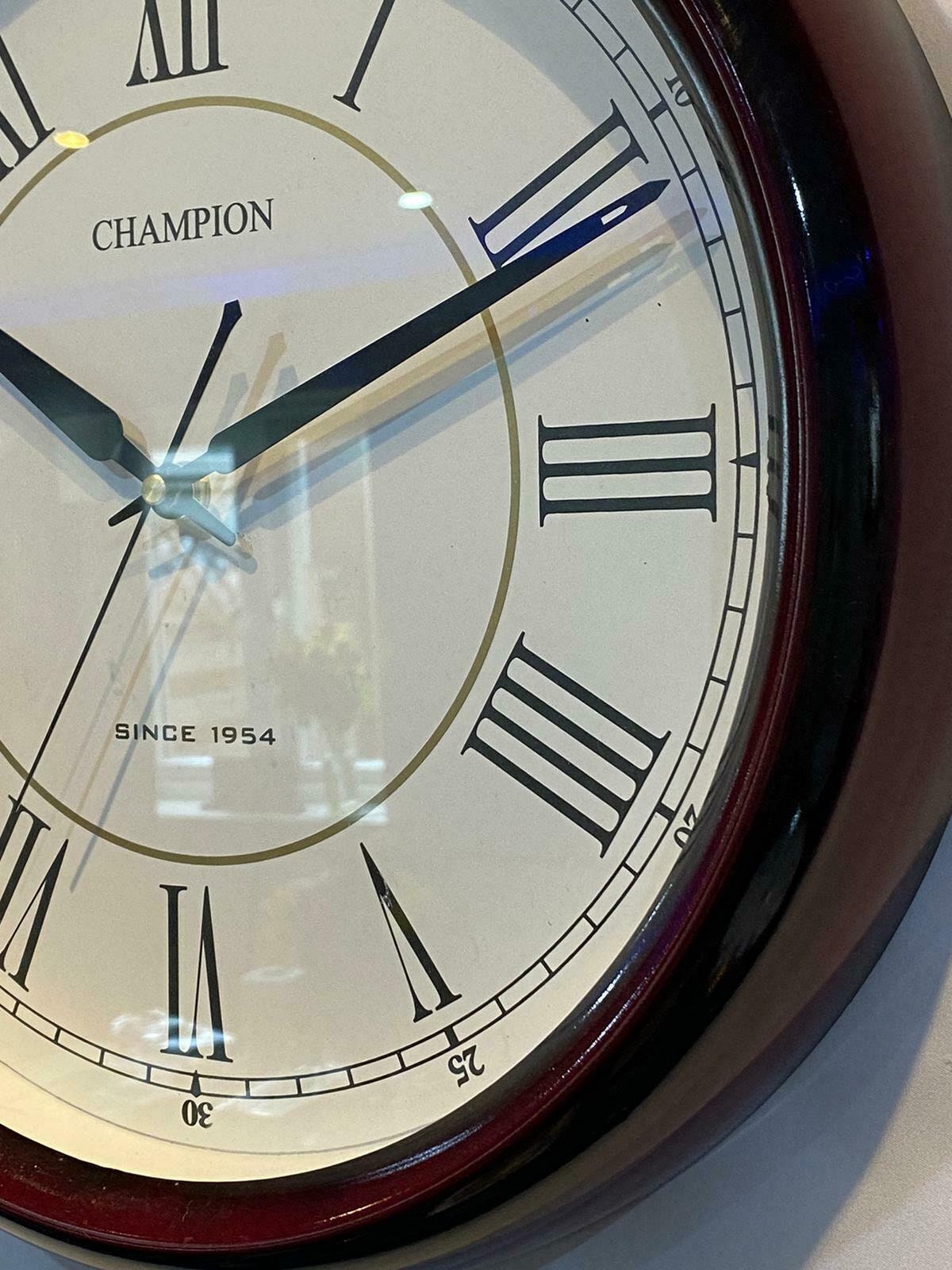 Champion Wooden Mahogany Finish Wall Clock 000233 Etsy