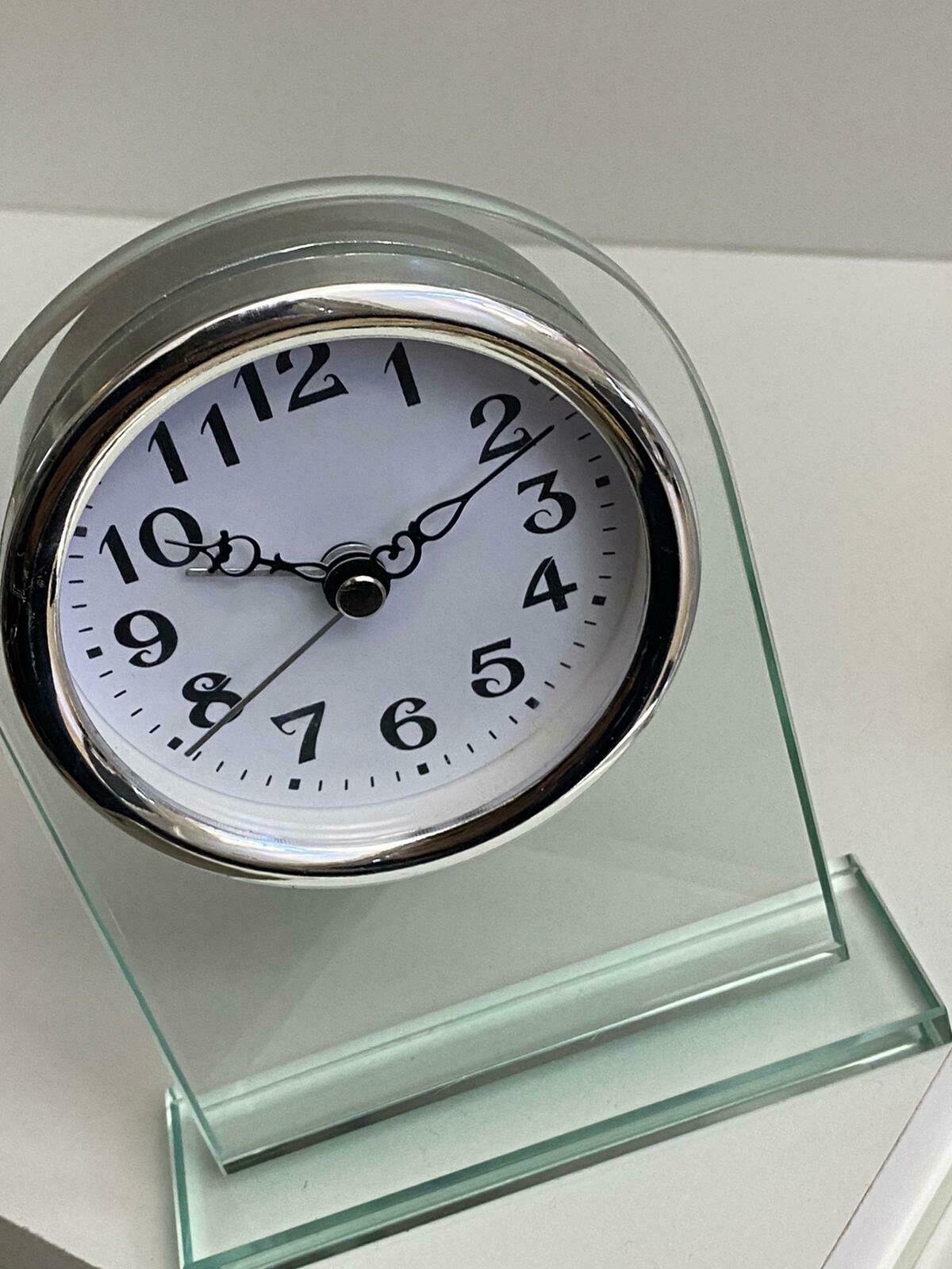 Sainsburys Glass Arch Top Mantel Alarm Clock 4069 Etsy