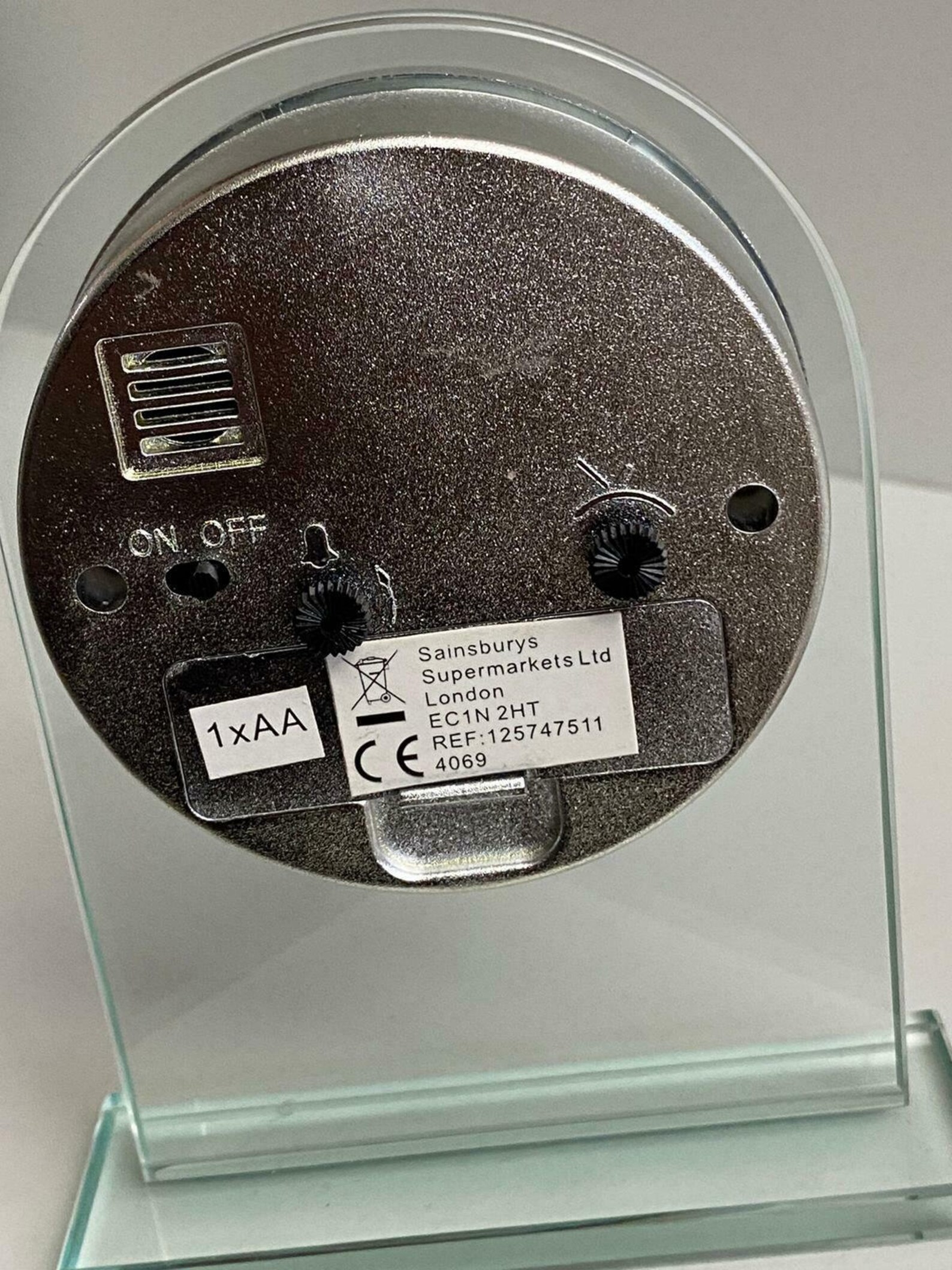 Sainsburys Glass Arch Top Mantel Alarm Clock 4069 Etsy