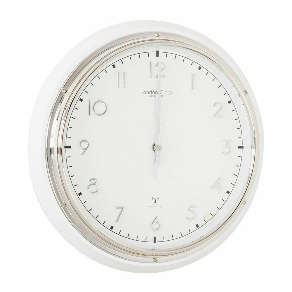 London Clock Company RC White Wall Clock 24251 Etsy