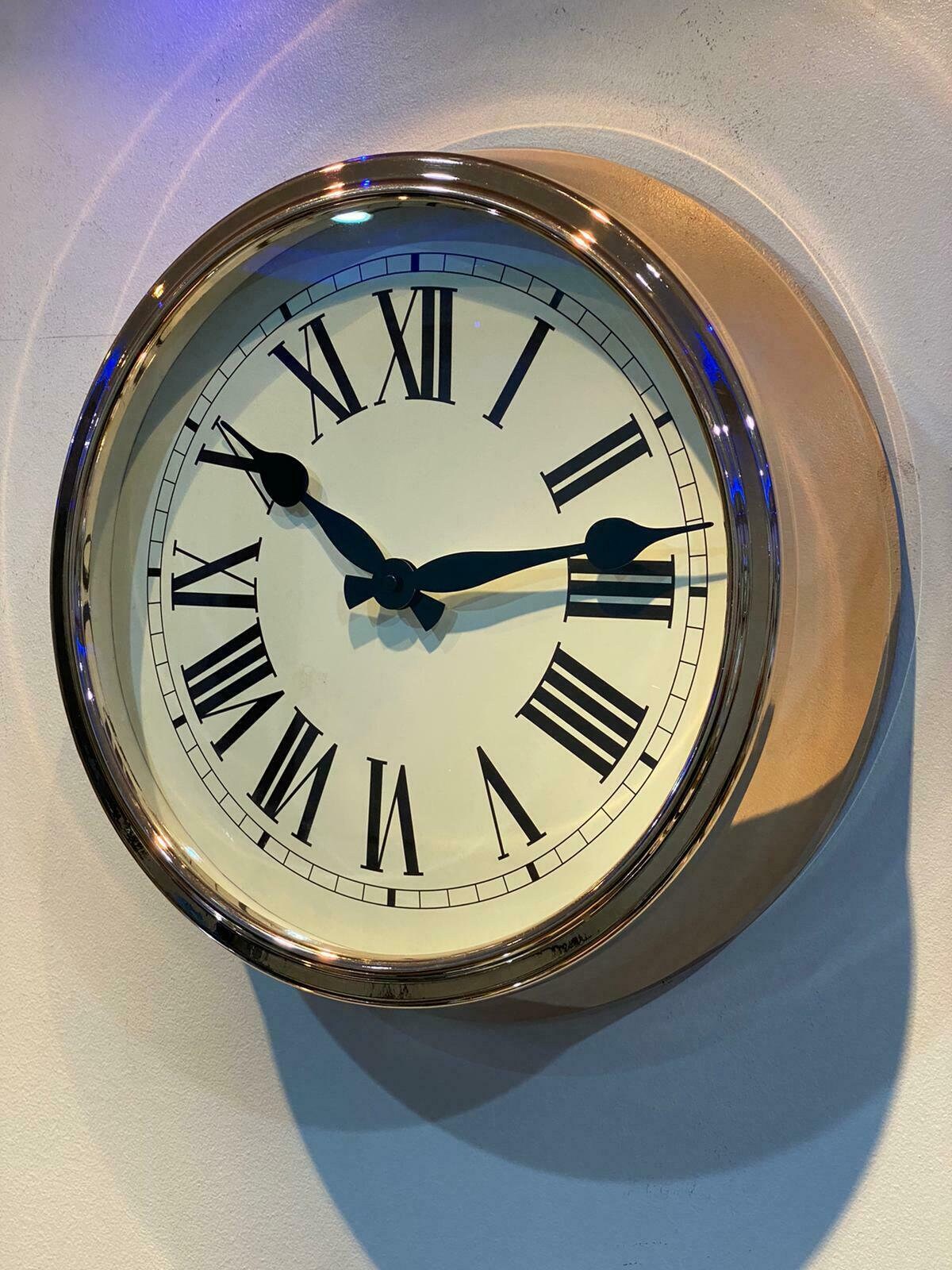 Rose Gold Retro Style Wall Clock 000123 Etsy