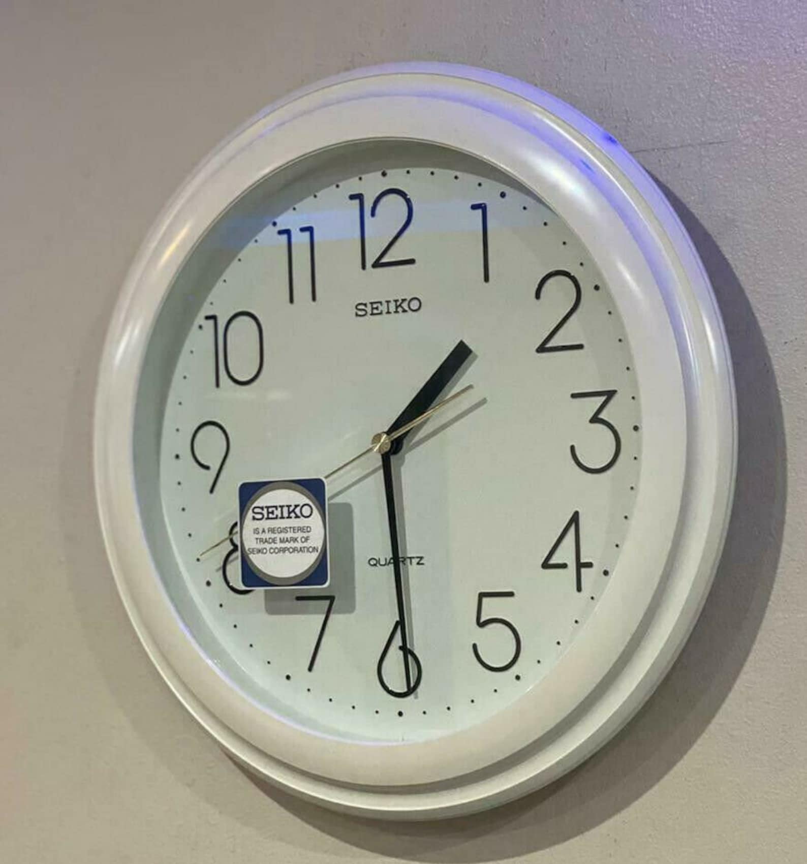 SEIKO Wall Clock Quartz White Wall Clock QXA246WT Etsy