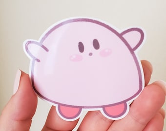Adesivo Chonky Kirby Chibi – Decalcomania in vinile resistente alle intemperie