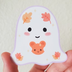 Ghost Vinyl Sticker, Cute Ghost, Falloween Stickers, For Laptops, Cars, Water Bottles, High-quality, Gift for ghost lovers, durable stickers