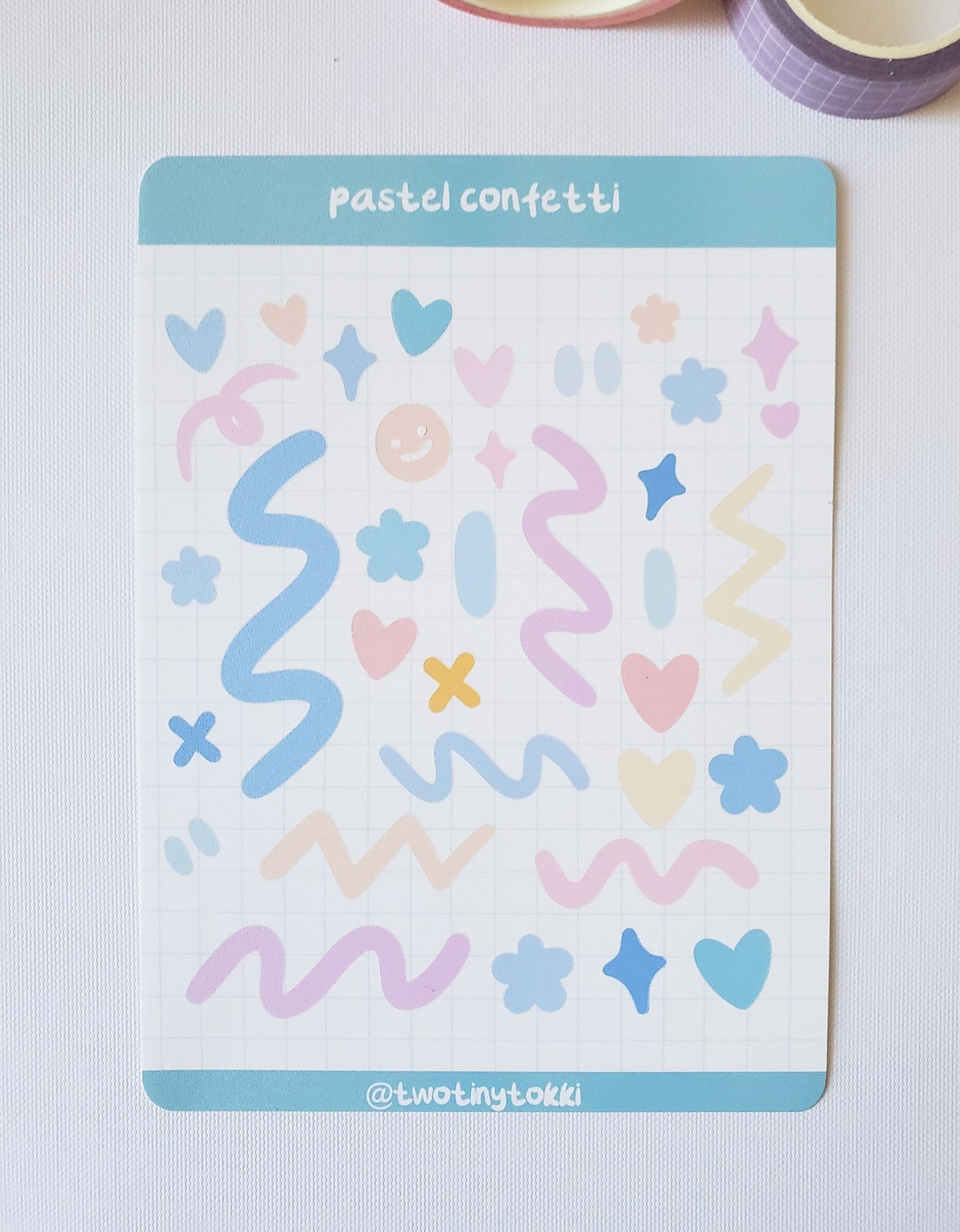 Pastel Confetti Sticker Sheet – Handmade Planner Stickers - Etsy