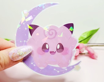 Cute Clefairy Weatherproof Vinyl Decal Sticker | Kawaii Fairy Evolution sticker, Vinyl Sticker Decal Laptop Car Sticker