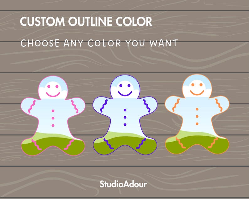 Design Your Own Gingerbread Frames on Canva, Christmas Canva Frames