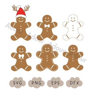 Gingerbread Man SVG, Plik do cięcia piernika, Grafika świąteczna, Clipart piernika, Sylwetka piernika, , Boże Narodzenie SVG, Wykorzystanie komercyjne
