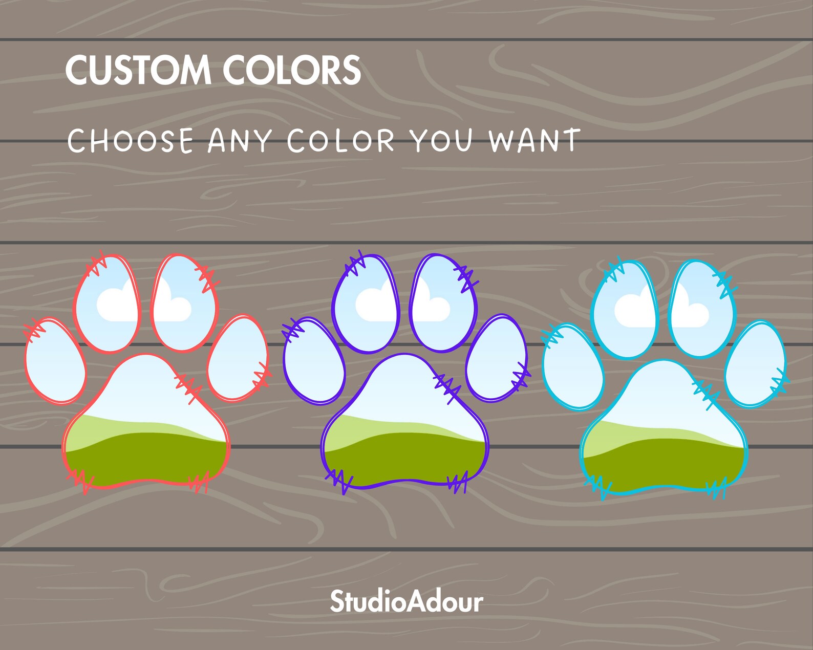 Design Your Own Doodle Paw Canva Frames, Paw Canva Template, Drag and ...