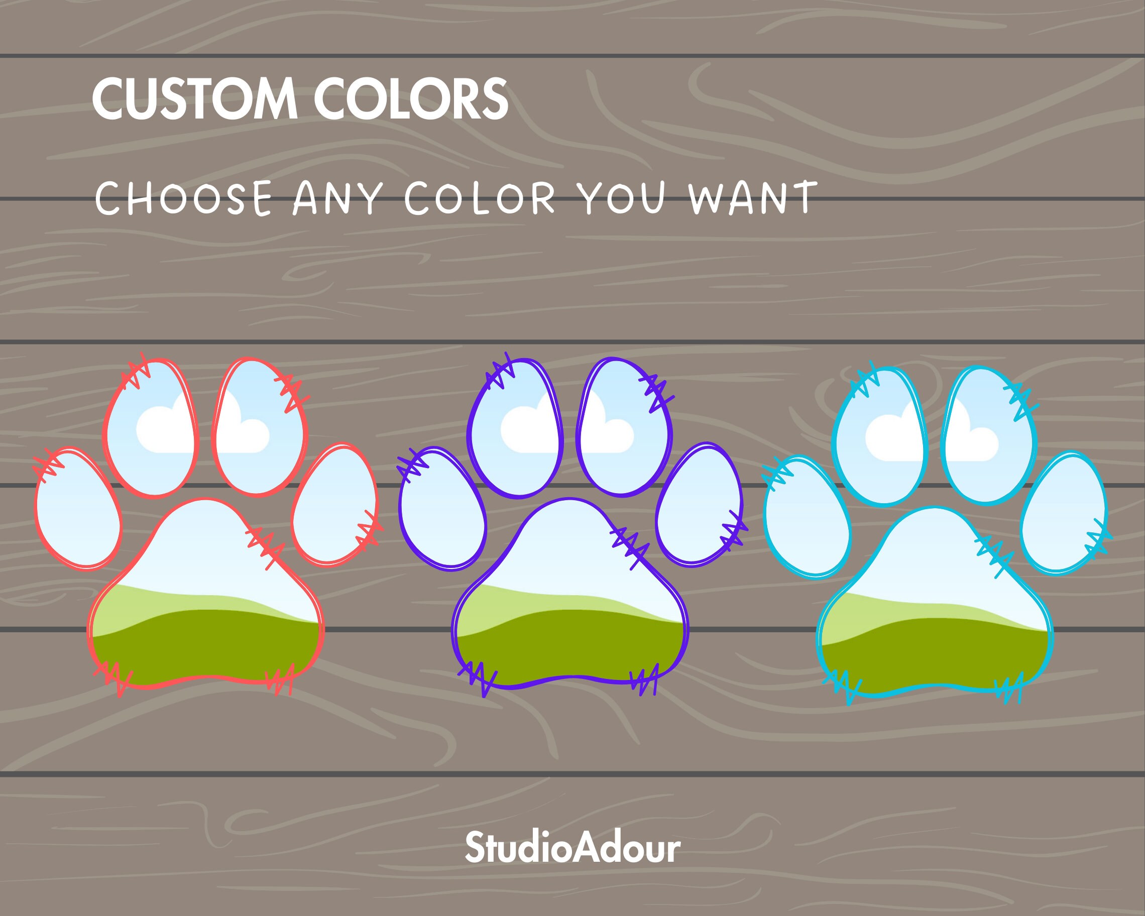 Design Your Own Doodle Paw Canva Frames, Paw Canva Template, Drag and ...