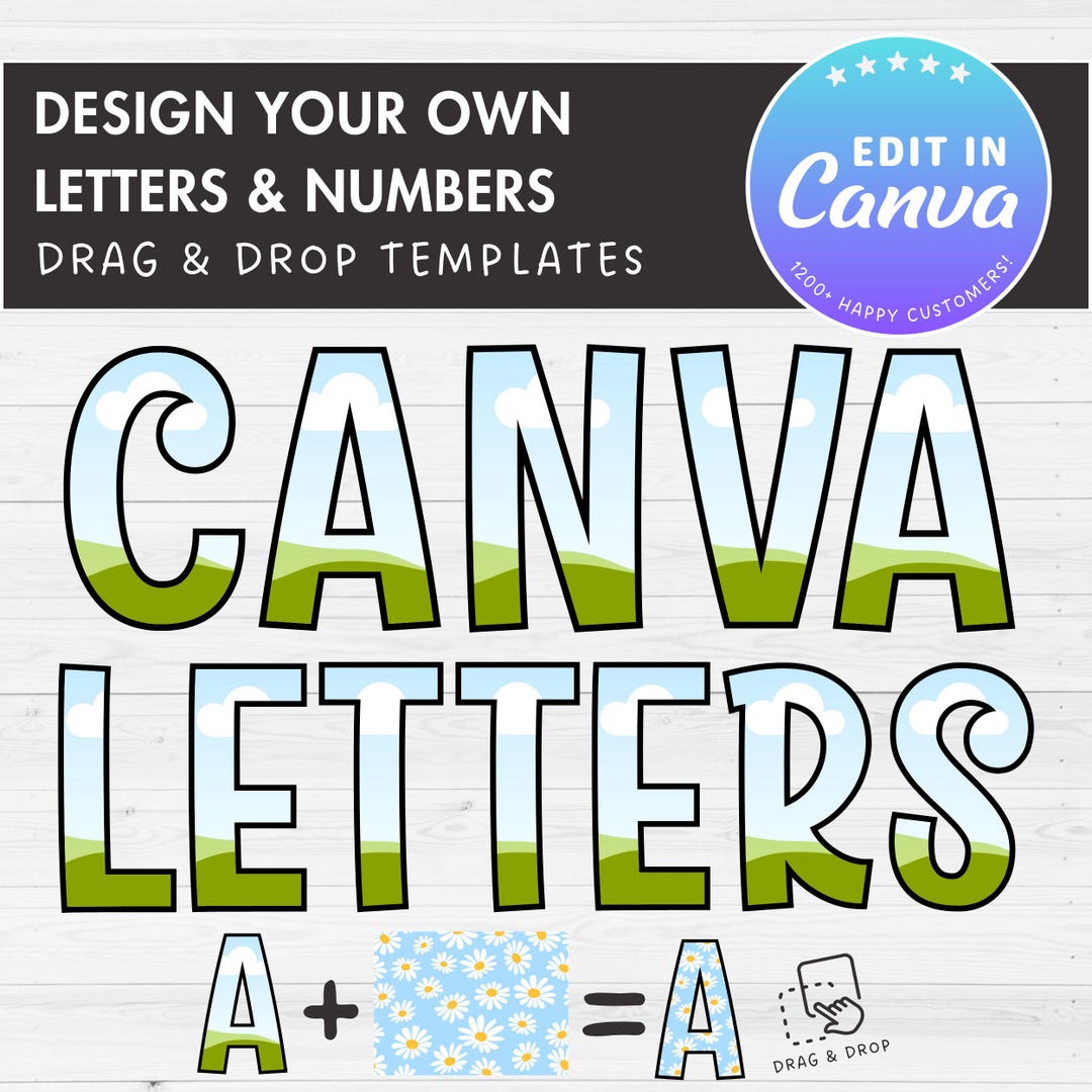 Design Your Own Doodle Letters on Canva, Doodle Alphabet Canva Template ...